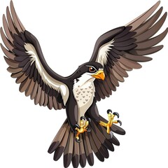 Falcon Gravity element animal cartoon isolated whitebackground 16:9