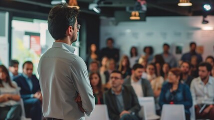 Entrepreneurs present their ideas to a panel of judges, showcasing creativity and ambition in a competitive setting filled with anticipation and hope