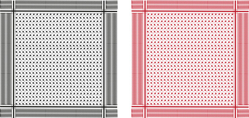 keffiyeh print or pattern in two-tone isolated on a transparent background.