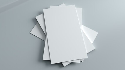 Cv, resume, letterhead, invoice mockup. Stack of A4 papers on a grey background.	
