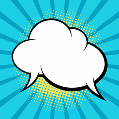 bubble with cloud for comic book
