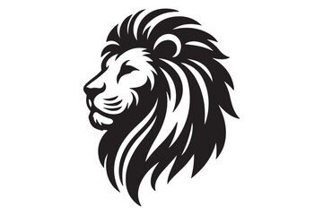 lion head silhouette vector illustration
