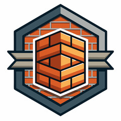 A concise title for that would be Brick Logo Vector Art