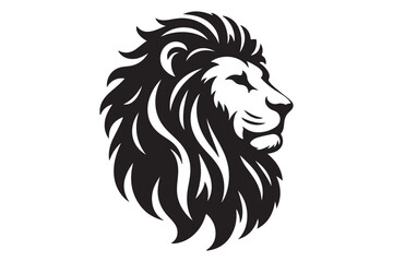 lion head silhouette vector illustration