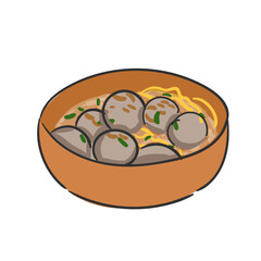 Hand Drawn Indonesian Food Bakso