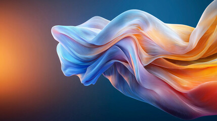 Obraz premium Glowing Abstract Shapes in a Virtual Spa Environment