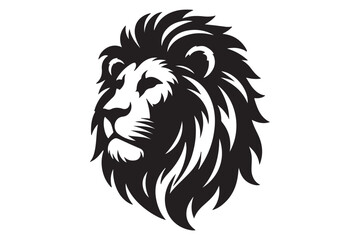 lion head silhouette vector illustration