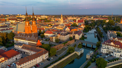 Fototapeta premium Aerial view of Opole, Poland