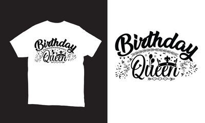 birthday queen vector t-shirt design lover. 