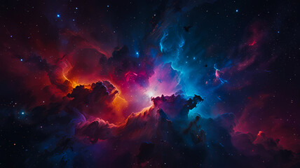 ethereal cosmic nebula background with soft pastel hues and grainy texture