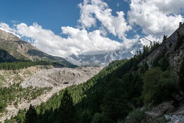 Cara Norte del Nanga Parbat y glaciar, desde Fairy Meadows, Pakist&aacute;n