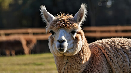 Obraz premium a beautiful and amazing alpaca