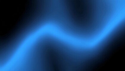 Abstract blue light wave is flowing on black background