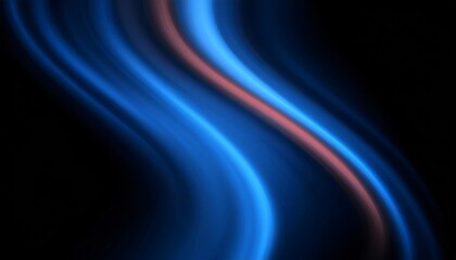 Fototapeta premium Abstract blue and red light effect on black background, design element