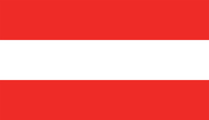 Fototapeta premium Flag of Austria , Austrian National Flag flat vector