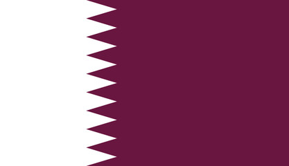 Flag of Qatar, Qatari Flag, flat vector © GraphicGalaxy