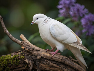 Fototapeta premium a beautiful white dove flying