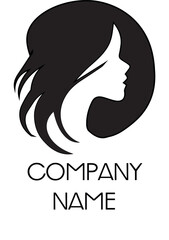 Logo for hairdresser black and white