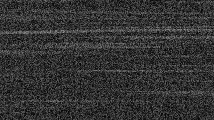 Static tv noise, bad tv signal, black and white, monochrome