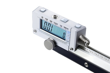 Fototapeta premium Precision Measuring Instruments in Action on White Background