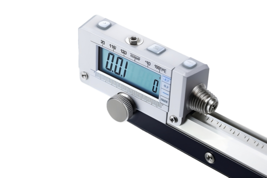 Precision Measuring Instruments in Action on White Background