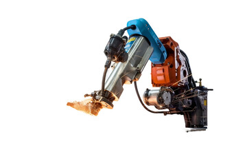 Precision Welding Equipment in Action on White Background