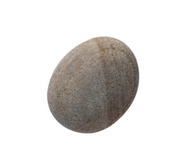 Obraz na płótnie Canvas Stone isolated background,Top view Nature Rock sea from beach,Element Concept for Zen,Spa,Cosmetic Advertising,Grey Round Sea Pebble with texture surface ,Single Cobblestone.