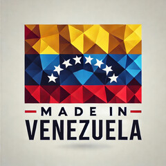 Modern geometric illustration of Made in Venezuela design