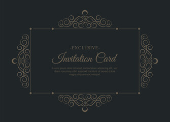 Invitation card vector design vintage style