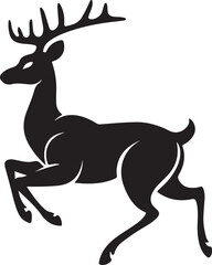 deer silhouette vector illustration