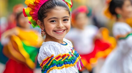Vibrant Hispanic Heritage with Colorful Costumes and Lively Performances