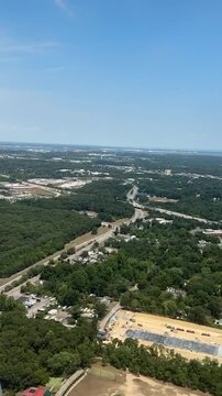 Aerial View Plane Take off