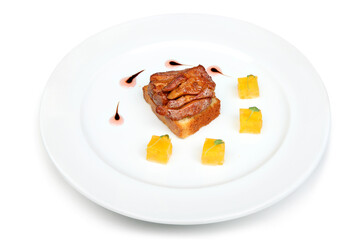 Gourmet Meat Dish with Mango Cubes