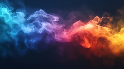 Obraz premium cigarette rainbow smoke