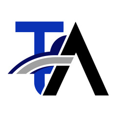 Minimalist TA Logo for Web Traffic Agency - Vector Design