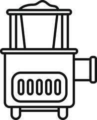 Modern electric smoker with temperature control is displaying the cooking time, making it perfect for smoking meat, fish, or vegetables