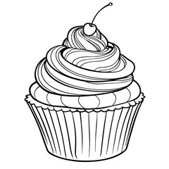 illustration of a cupcake