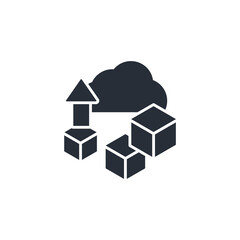 cloud storage icon. vector.Editable stroke.linear style sign for use web design,logo.Symbol illustration.