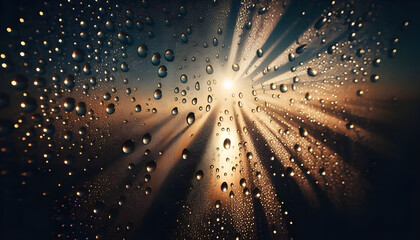 Raindrops on a window glass