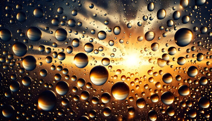 Raindrops on a window glass