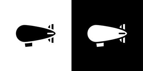 Airship icon Flat fill set collection © Kajal