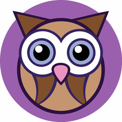 Obraz premium Owl Logo Vector Art