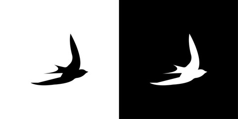 Barn swallow icon Flat fill set collection