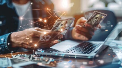 Currency Exchange Concepts and Interbank Payments, use to money transfer global business FinTech Finance Technology Online Banking, online banking interbank payment concept 