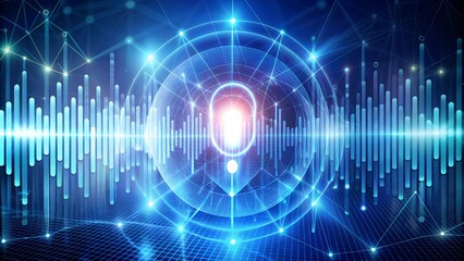 Abstract Digital Network with Glowing Lines & Data HD