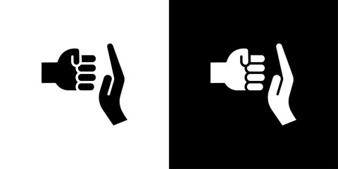 Domestic violence icon Flat fill set collection