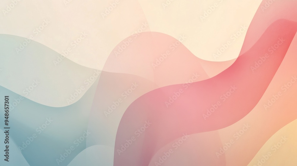 Fototapete A minimalist abstract background featuring soft, flowing shapes and muted tones, providing a calm and serene visual experience.