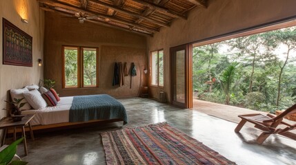 Tropical Bedroom with View.