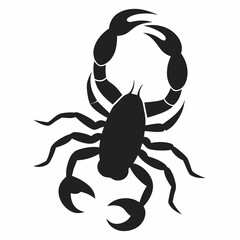 Scorpion contour minimalism silhouette vector illustration