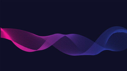 curved wavy lines tech futuristic motion background. Abstract wave element for design.vector eps10